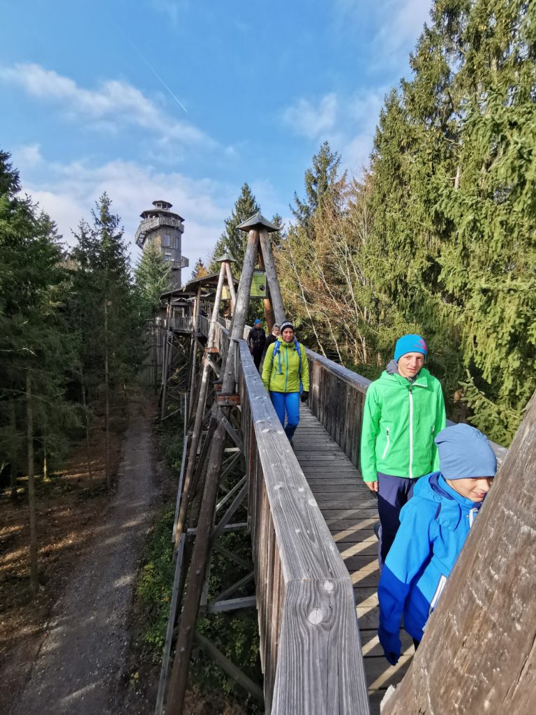 Der Blick zurück ist wunderschön: Auf den 30 Meter hohen Turm