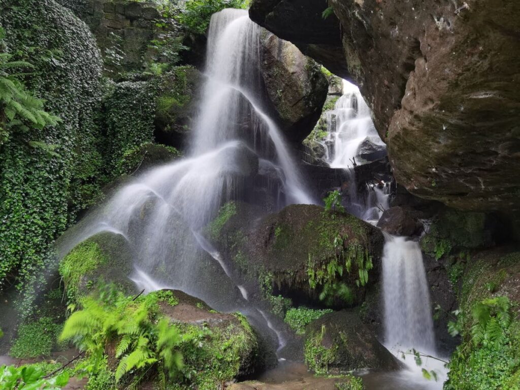 Sächsische Schweiz Sehenswürdigkeiten - der Lichtenhainer Wasserfall am Ausgangspunkt der Kuhstall Wanderung