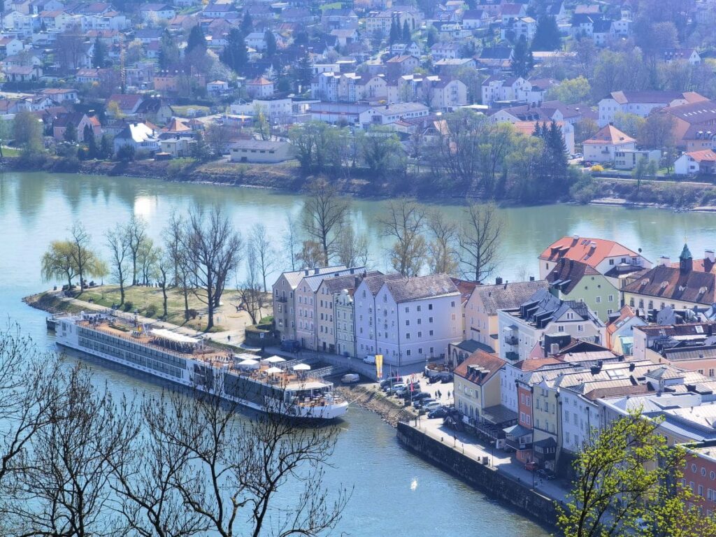 Herausragende Passau Sehenswürdigkeiten - das Dreiflüsseeck