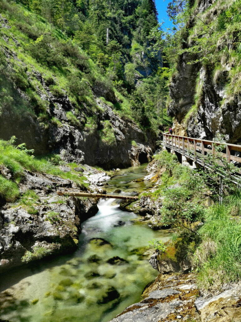 geheimnisvolle Sehenswürdigkeiten Bayern - die Weissbachschlucht in den Chiemgauer Alpen