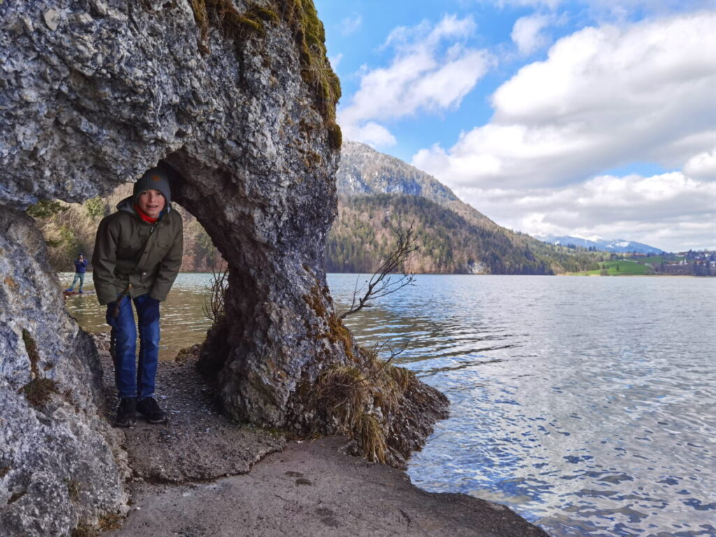 Füssen Geheimtipps - das Felsentor am Weissensee