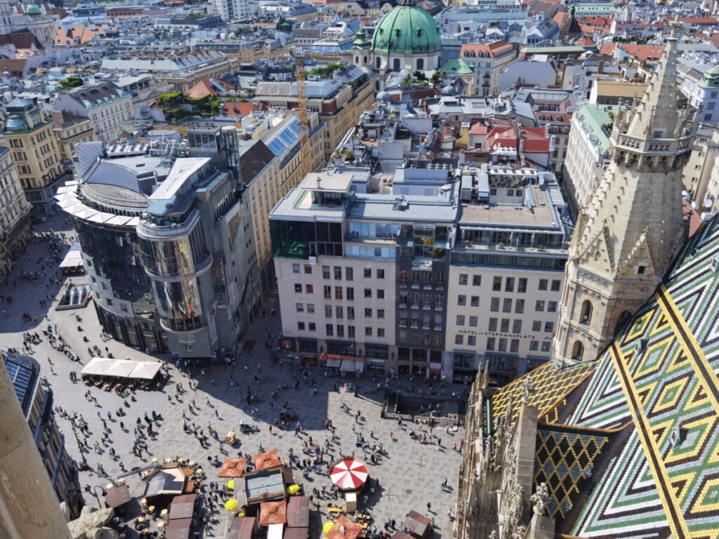 Der Blick vom Stepansdom über die Altstadt